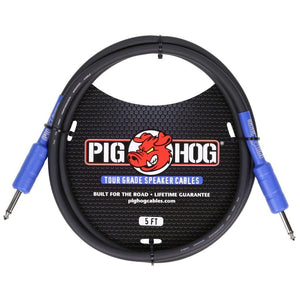 Pig Hog PHSC5 5' Speaker Cable 1/4" to 1/4" Tour Grade - Cumberland Guitars