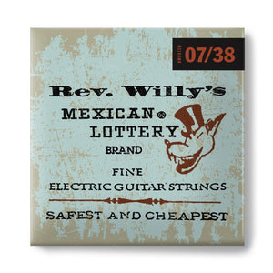 Dunlop Rev. Willy's Mexican Lottery 7s - .007 - .038 - Billy Gibbons Strings - Cumberland Guitars