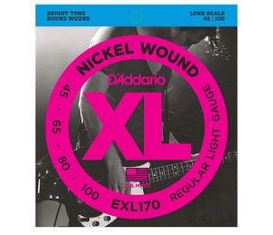 D'Addario EXL170 Nickel Wound Bright Round Wound Electric Bass Strings Regular Light Gauge - Cumberland Guitars