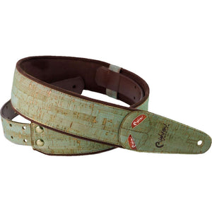 RightOn! Straps Steady Mojo Cork Teal Guitar Strap Vegan - Cumberland Guitars