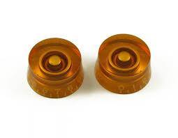 Amber Speed Knobs - Universal - For Guitar or Bass - Set of 2 - Cumberland Guitars