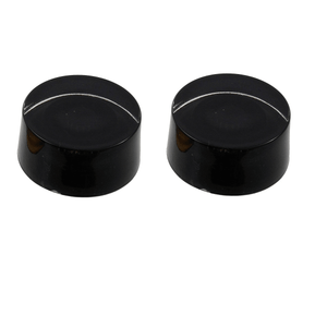 Plain Black Speed Knobs - Universal - For Guitar or Bass - Set of 2 - No Numbers! - Cumberland Guitars