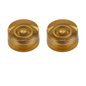 Plain Gold Speed Knobs - Universal - For Guitar or Bass - Set of 2 - No Numbers! - Cumberland Guitars