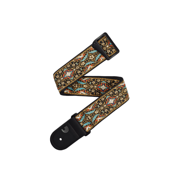 D'Addarion Black Persian Woven Eco-Comfort Guitar Strap - Cumberland Guitars