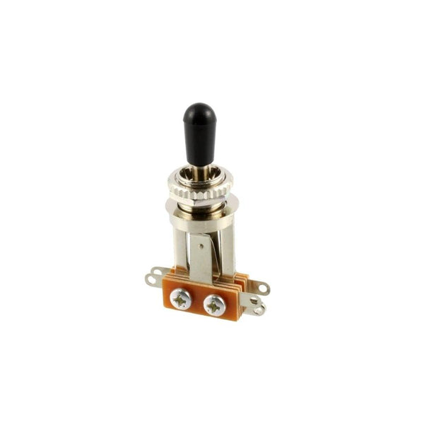 Straight Long 3-way Toggle Switch with Black Tip - Cumberland Guitars