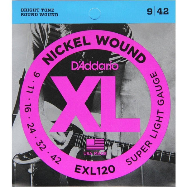 D'Addario EXL120 9-42 Electric Guitar Strings`Super Lite - Cumberland Guitars