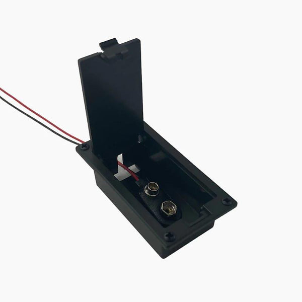 Small Footprint 9V Battery Box with Battery Lead Clip