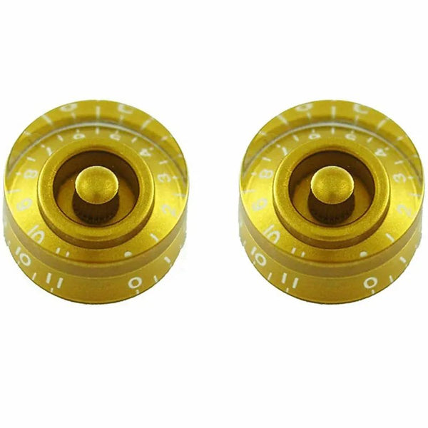 Gold Speed Knobs that go to 11 - Set of 2 - Universal Guitar Knob