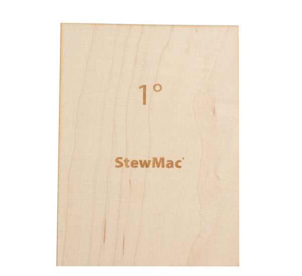 StewMac Universal 1 Degree Maple Neck Shim for Guitar or Bass