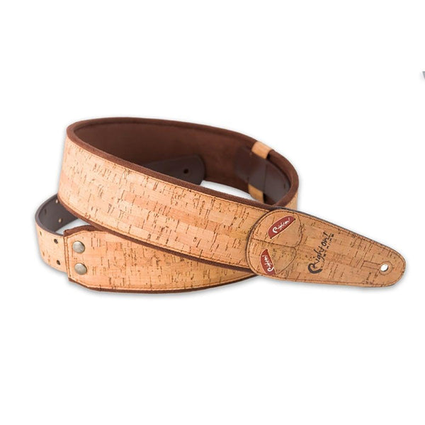 RightOn! Straps Steady Mojo Cork Beige Guitar Strap Vegan - Cumberland Guitars