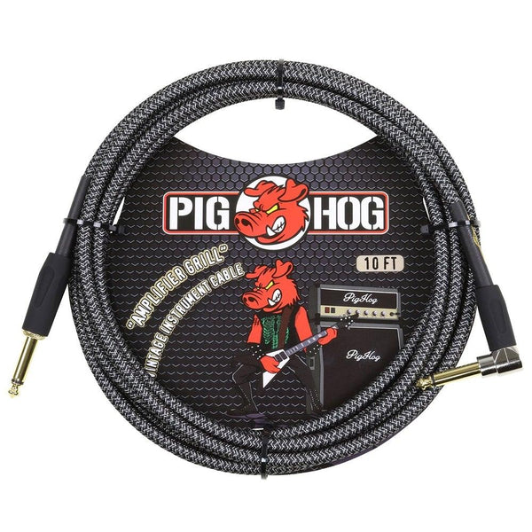 Pig Hog PCH10AGR Amp Grill 10' Right Angle Guitar Cable - Cumberland Guitars
