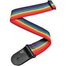 D'Addario Woven Universal Guitar / Bass Strap - Rainbow - Cumberland Guitars