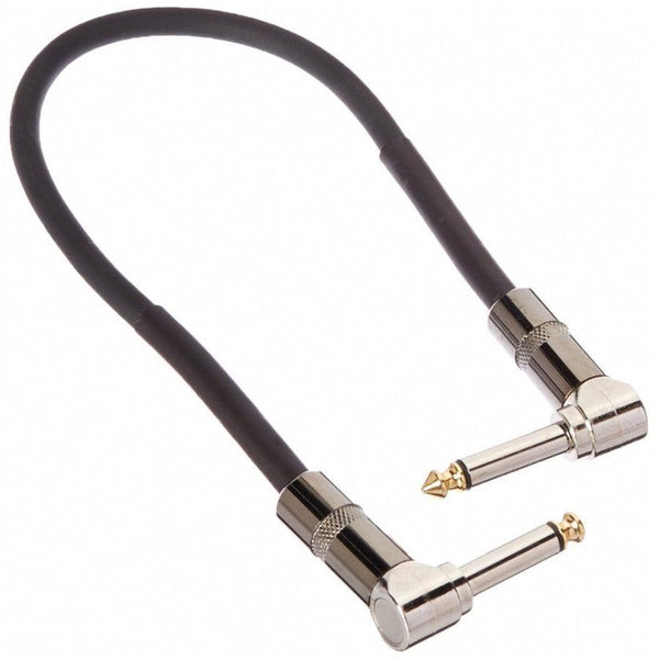 Strukture 1ft Patch Cable - 12 inches, 1/4" mono plug, angled ends - Cumberland Guitars